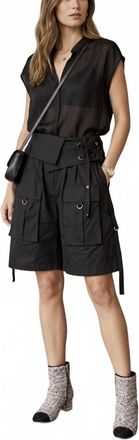 Isabel Marant Heidi Cargo Shorts In Black