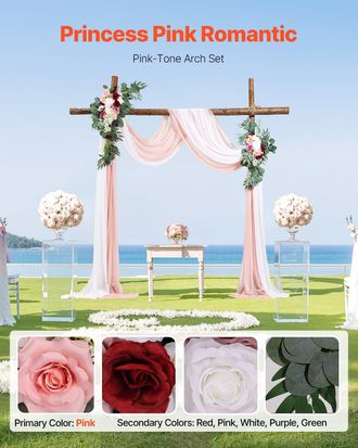 OEM Kit Di Fiori Artificiali Per Arco Nuziale, Fiori Rosa Per Arco