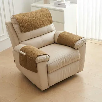 OEM Funda De 3 Piezas Para Reposabrazos De Sof&aacute;, Antideslizante, Sof&aacute; (chaise Longue De 1 Plaza, Juego De 3 Piezas), 8 Texturas, Blanco Roto