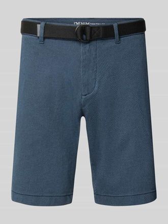 Tom Tailor Denim Regular Fit Chinoshorts aus Baumwoll-Mix in Marine, Gr&ouml;&szlig;e XXL