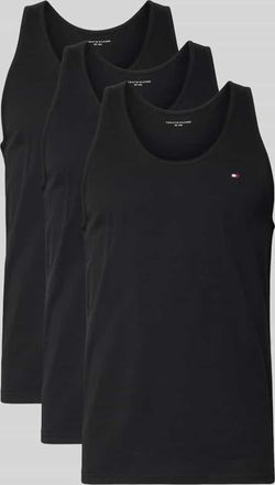 Tommy Hilfiger T-Shirt Set aus reiner Baumwolle im 3er-Pack in Black, Gr&ouml;&szlig;e XXL