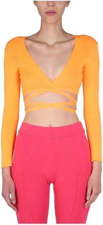 Msgm Top met lange mouwen - Dames - Longsleeves - Oranje - M - Polyester - Tops