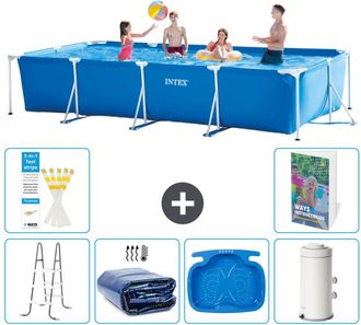 Intex Piscina Con Estructura Rectangular - 450x220x84 Cm - 7-piezas S144