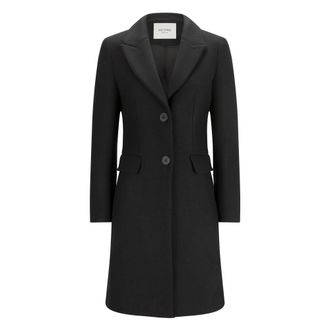 Nicowa Jassen, Dames, Zwart, XL, Wol, Klassieke wollen jas Cappowa