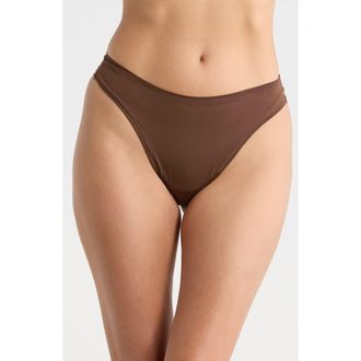 Nordstrom Rack Ultimate 5-Pack Stretch Thongs in Purple Puff- Brown Multi at Nordstrom Rack, Size X-Small