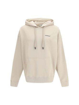 Off-white Light Beige Logo Hoodie