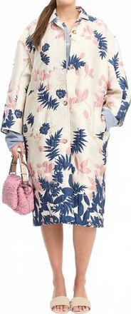 Munthe Floral Embroidered Coat In Ivory