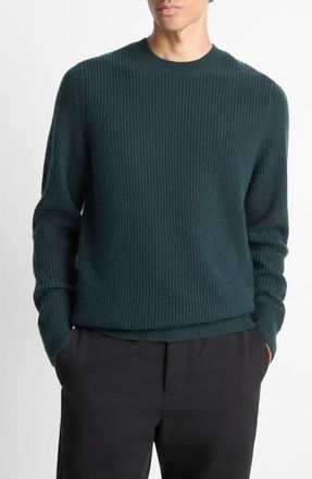 Vince Shaker Stitch Wool & Cashmere Crewneck Sweater in Country Racer at Nordstrom Rack, Size X-Small