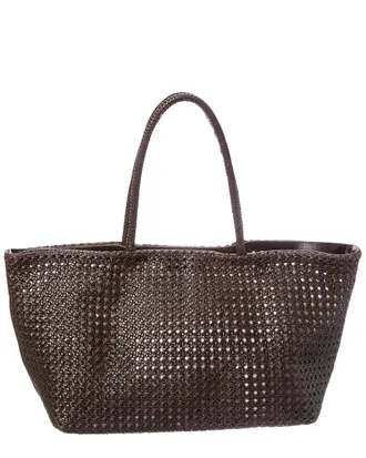 Madewell Large Leather Caning Tote