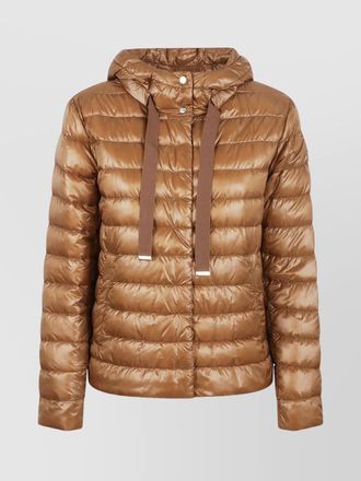 Herno quilted hooded jacket drawstring detail