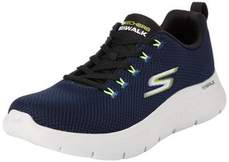 Skechers Mens Go Walk Flex Sneaker, Navy and Lime Textile, 8.5 UK