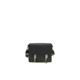Fendi FF Logo Messenger Bag - Heren - Tassen - Zwart - Maat: ONE Size Leer