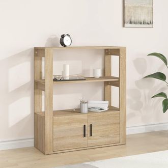 vidaXL Vidaxl - Aparador Madera Contrachapada Color Roble Sonoma 80x30x90 Cm