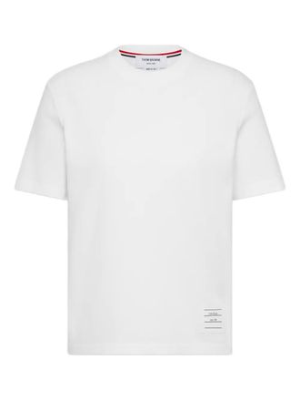 Thom Browne T-shirt met vier strepen - Wit