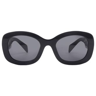 Prada Dark Grey Oval Ladies Sunglasses PR A13S 1AB5S0 54