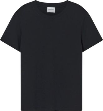 Closed Biologisch katoenen half mouw basis t-shirt - Dames - T-shirts - Zwart - M - Katoen - Tops