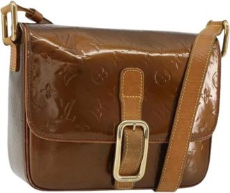Louis Vuitton Pre-owned Cross Body Bags, female, Brown, Size: ONE SIZE Pre-owned Vintage Patent Leather Shoulder Bag
