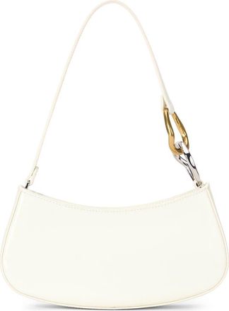 Staud Ollie Leather Shoulder Bag in Paper at Nordstrom