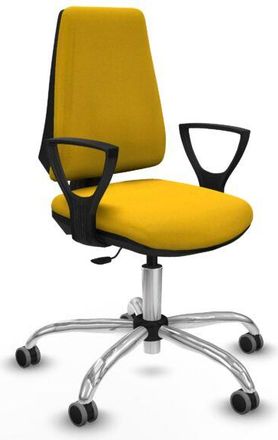 Piqueras y Crespo Elche Cp Bali Amarillo Brazos Fijos Base Cromada Ruedas Engomadas 65mm