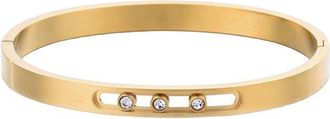 Adornia Adornia 18K Plated Stainless Steel Sliding Stones Cuff Bracelet