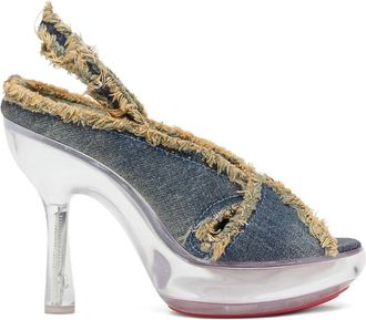 Diesel Peep Toe Denim Slingback Shoes