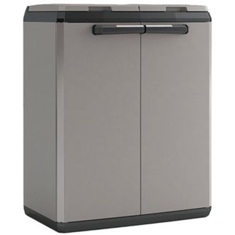Keter Armario Multiusos Dos Puertas Gris Split Basic 68x39x H87cm