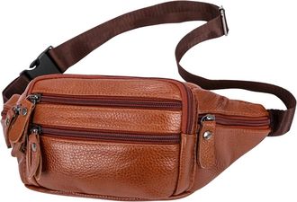 UPKOCH Genuine Chest Sling Bag Adjustable Shoulder Strap Outdoor Sports Crossbody Bag for Travel Hiking Daily Use Gift for Him