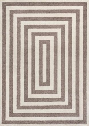 Jonathan Y Designs Bandol Modern Classic Mitre Stripe Area Rug in Brown/ivory at Nordstrom, Size 3Ft 0In X 5Ft 0In