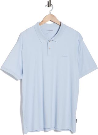Calvin Klein Liquid Touch Interlock Cotton Polo in Breezy Blue at Nordstrom Rack, Size Xx-Large