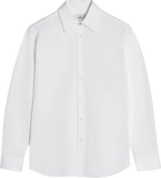 Dunhill Jersey Pique Long Sleeve Cotton Shirt, Size Medium