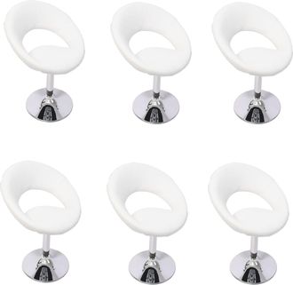 Hhg Hhg - Lote De 6 Sillas De Comedor Silla De Comedor Silla Palermo, Blanca