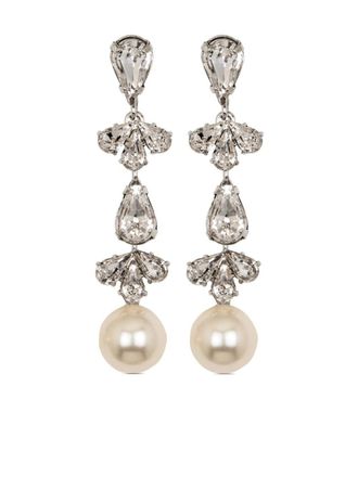 Jennifer Behr Orecchini Betta con cristalli - Argento