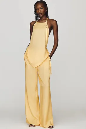 Maeve Silken Wide-Leg Pants