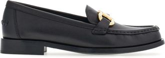 Ferragamo Black Maryan 2 Vegetable-Tanned Leather Moccasins