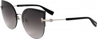 Trussardi Womens STR397F-579-60 STR397F 60 579 Sunglasses - Metallic - One Size