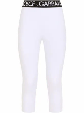 Dolce & Gabbana Leggings con stampa crop - Bianco