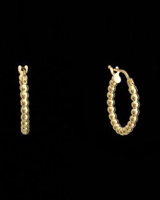 Italian Gold, Inc 18K Italian Gold Beaded Hoops
