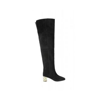 Kurt Geiger Schoenen, Dames, Zwart, 37 EU, Leer, Chelsea Block Over The Knee Boot