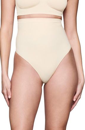 SKIMS Seamless Sculpt High Waist Thong in Sand at Nordstrom, Size Xx-Small