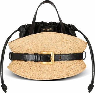 Balmain Shuffle Mini tas van raffia - Dames - Handtassen - Veelkleurig - ONE Size - Leer - Tassen