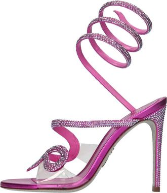 Rene Caovilla Morgana Sandalen - Dames - Sandalen met hakken - Paars - 36 EU - Leer - Schoenen