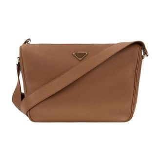 Prada Schoudertas - Heren - Schoudertassen - Bruin - ONE Size - Leer - Tassen