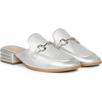 SaintG Savannah Bit Loafer Mule in Silver at Nordstrom Rack, Size 11