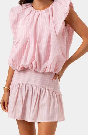 Sundays Stripe Kiera Top In Roselight