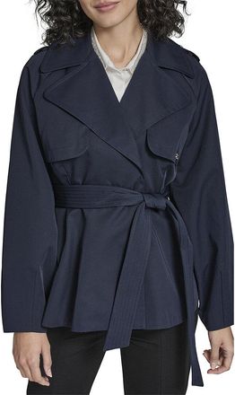 Karl Lagerfeld Karl Lagerfeld Short Flared Trench Coat