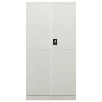 Berkfield Home Locker Cabinet Light Grey 90x40x180 cm Steel | Size: 90 x 40 x 180 cm