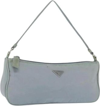Prada Pre-owned Shoulder Bags, female, Blue, Size: ONE SIZE Pre-owned Vintage Nylon Shoulder Bag