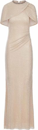 Self Portrait Long Dress With Rhinestone