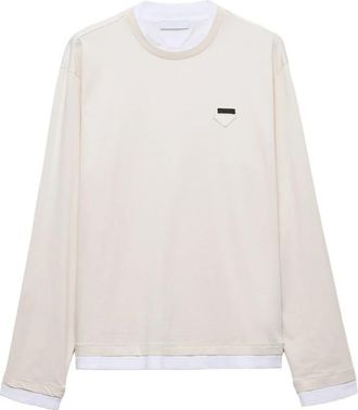 Prada Long-sleeved Cotton T-shirt