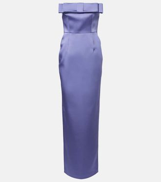 New Arrivals Sisu bow-detail satin gown